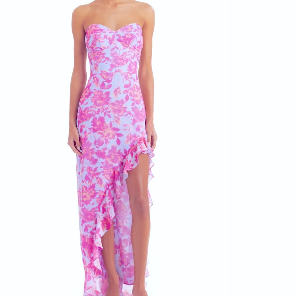 Amanda Uprichard Eden floral strapless gown size medium Worn Once!!! Looks new